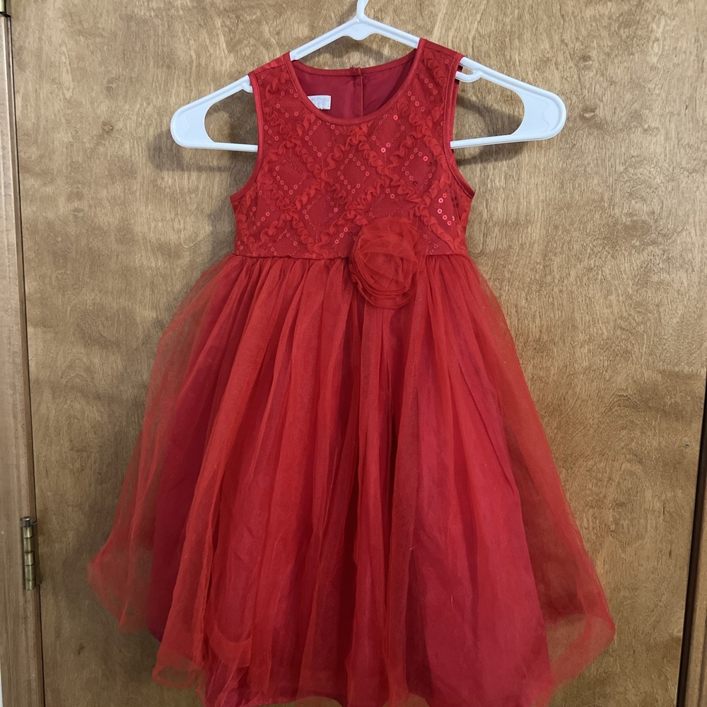 Girls Nannette Kids‎ Red Dress Size 4T Holiday Program Christmas NWOT Sequins